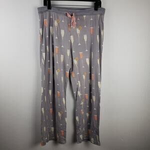 Soft Surroundings‎ Women's L Champagne Mimosa Cocktail Print Loungewear Pajama